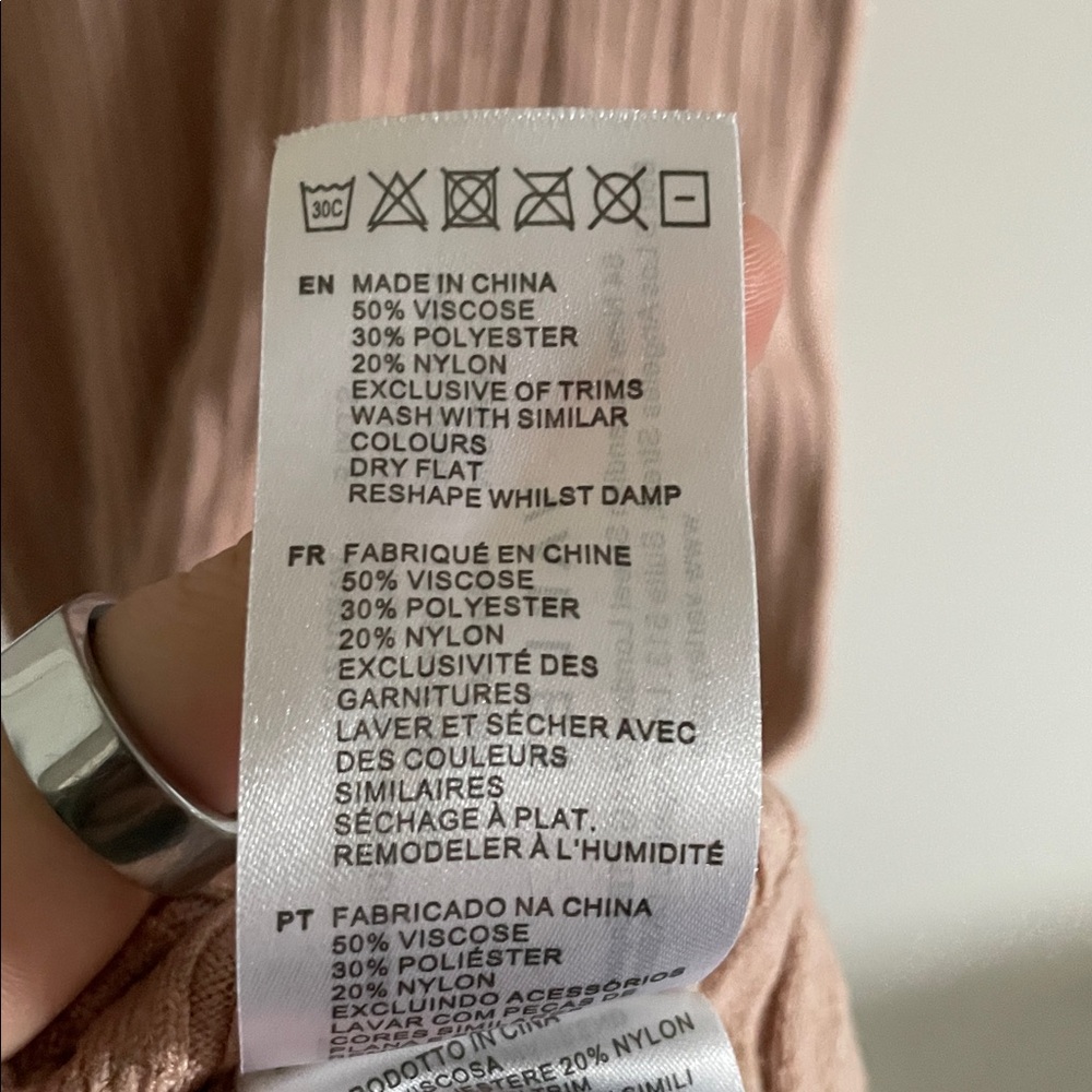 Varley Maeve Ribbed Knit Midi Dress Women’s XL Warm Taupe Neutral Short Sleeve - Picture 13 of 13